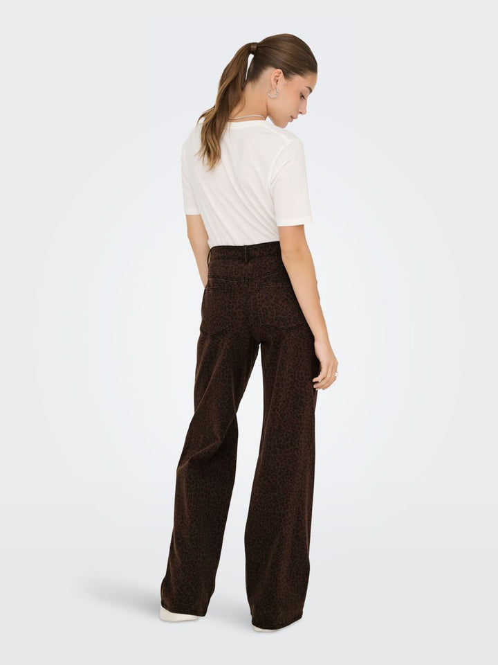 ONLMADISON HW WIDE ANIMAL PANT PNT
