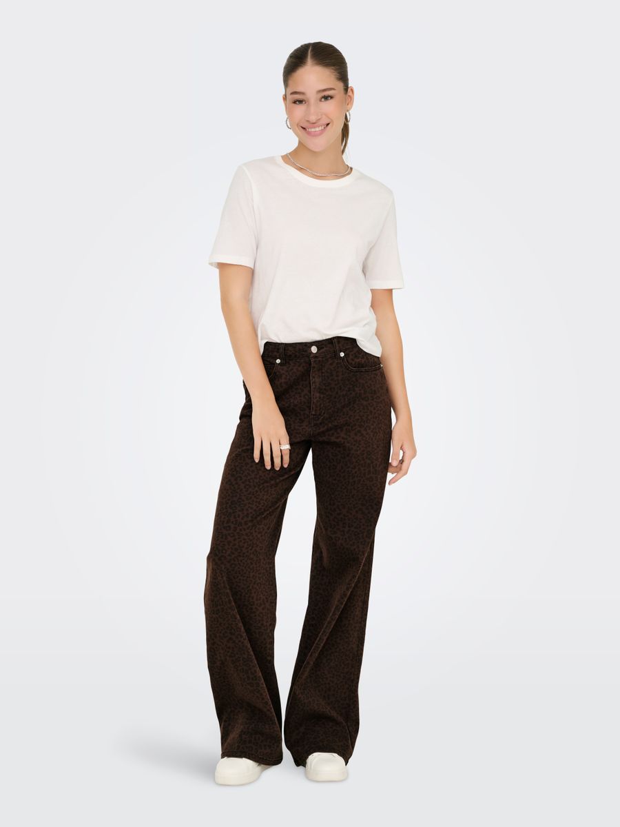 ONLMADISON HW WIDE ANIMAL PANT PNT