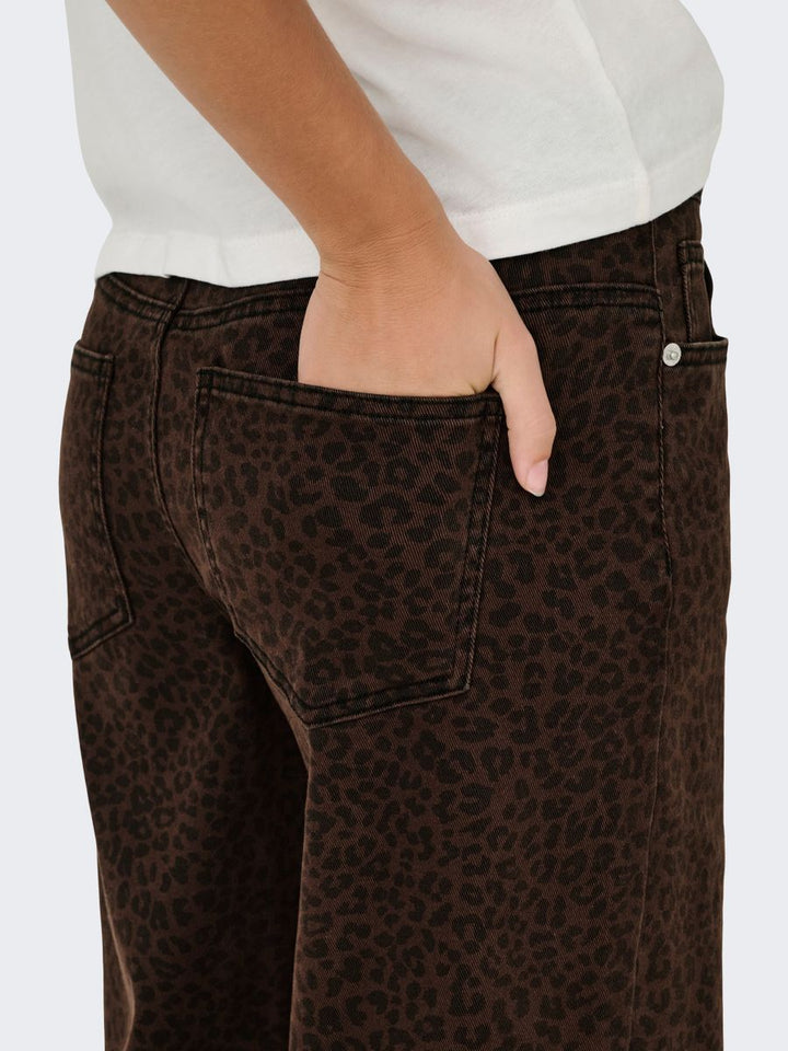 ONLMADISON HW WIDE ANIMAL PANT PNT