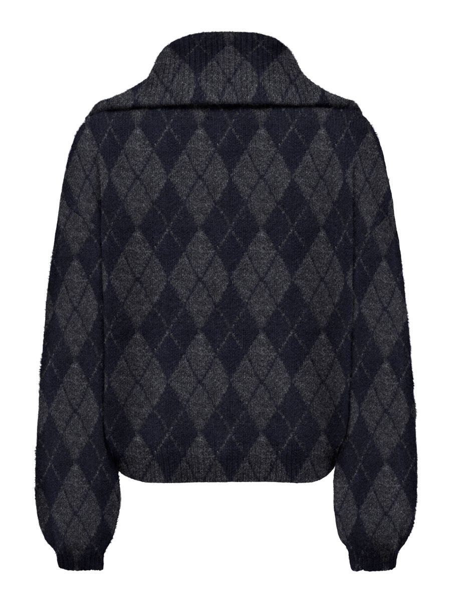 ONLMAROON LS ZIP COLLAR CARDIGAN KNT