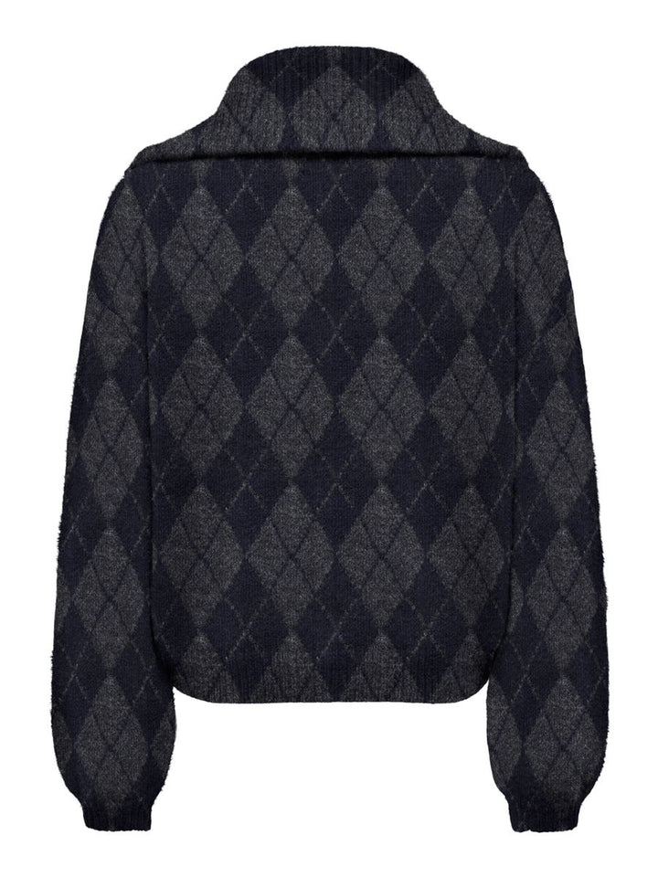 ONLMAROON LS ZIP COLLAR CARDIGAN KNT