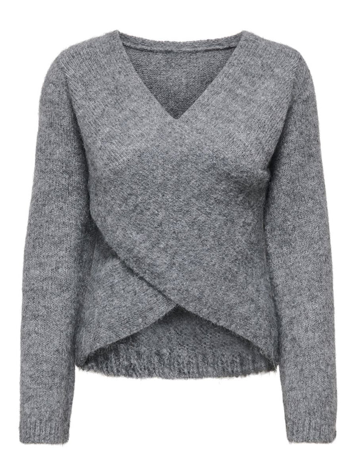 ONLMAGGIE LS CROSS V-NECK CC KNT