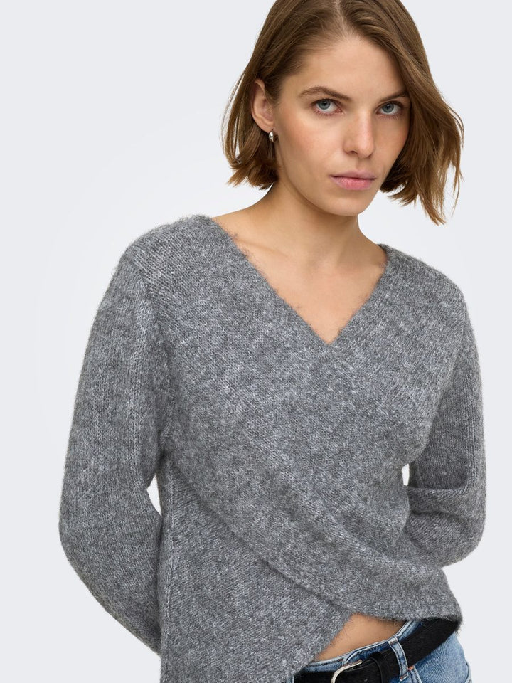 ONLMAGGIE LS CROSS V-NECK CC KNT