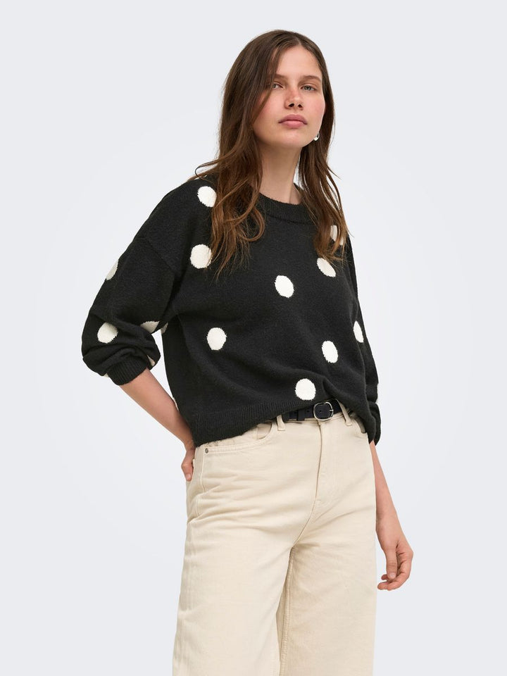 ONLRICA LS DETAIL O-NECK CC KNT