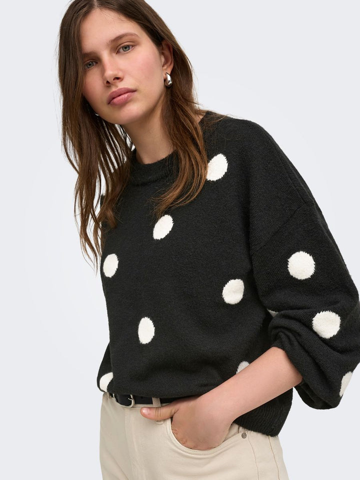 ONLRICA LS DETAIL O-NECK CC KNT