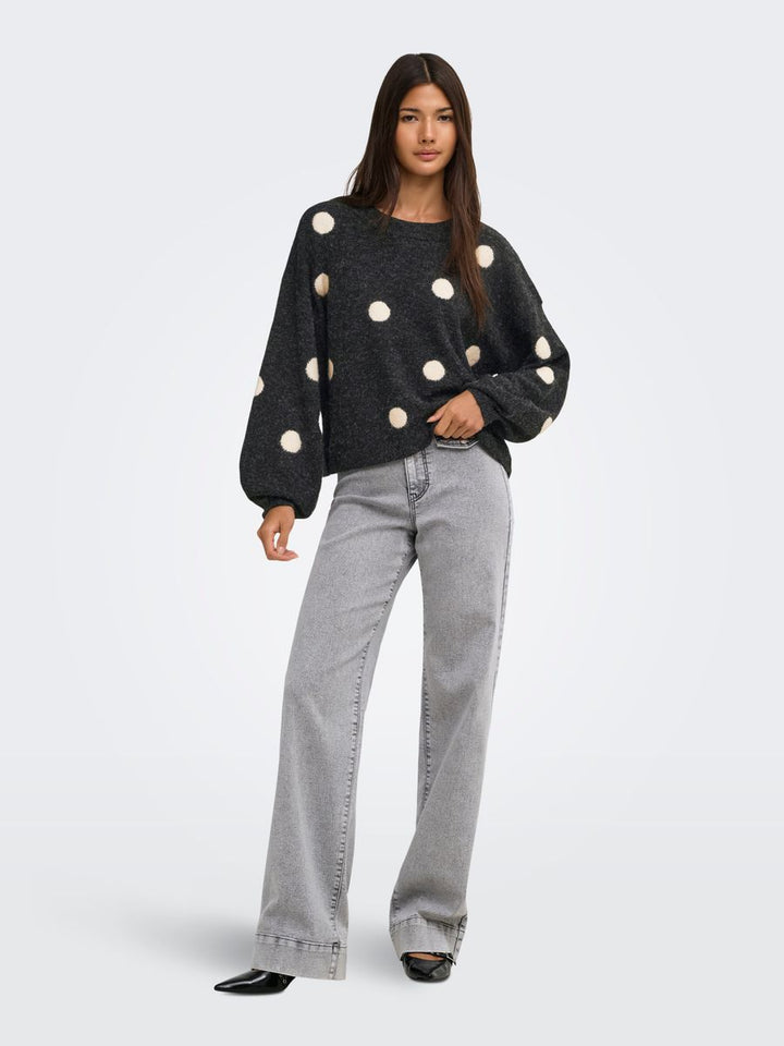 ONLRICA LS DETAIL O-NECK CC KNT