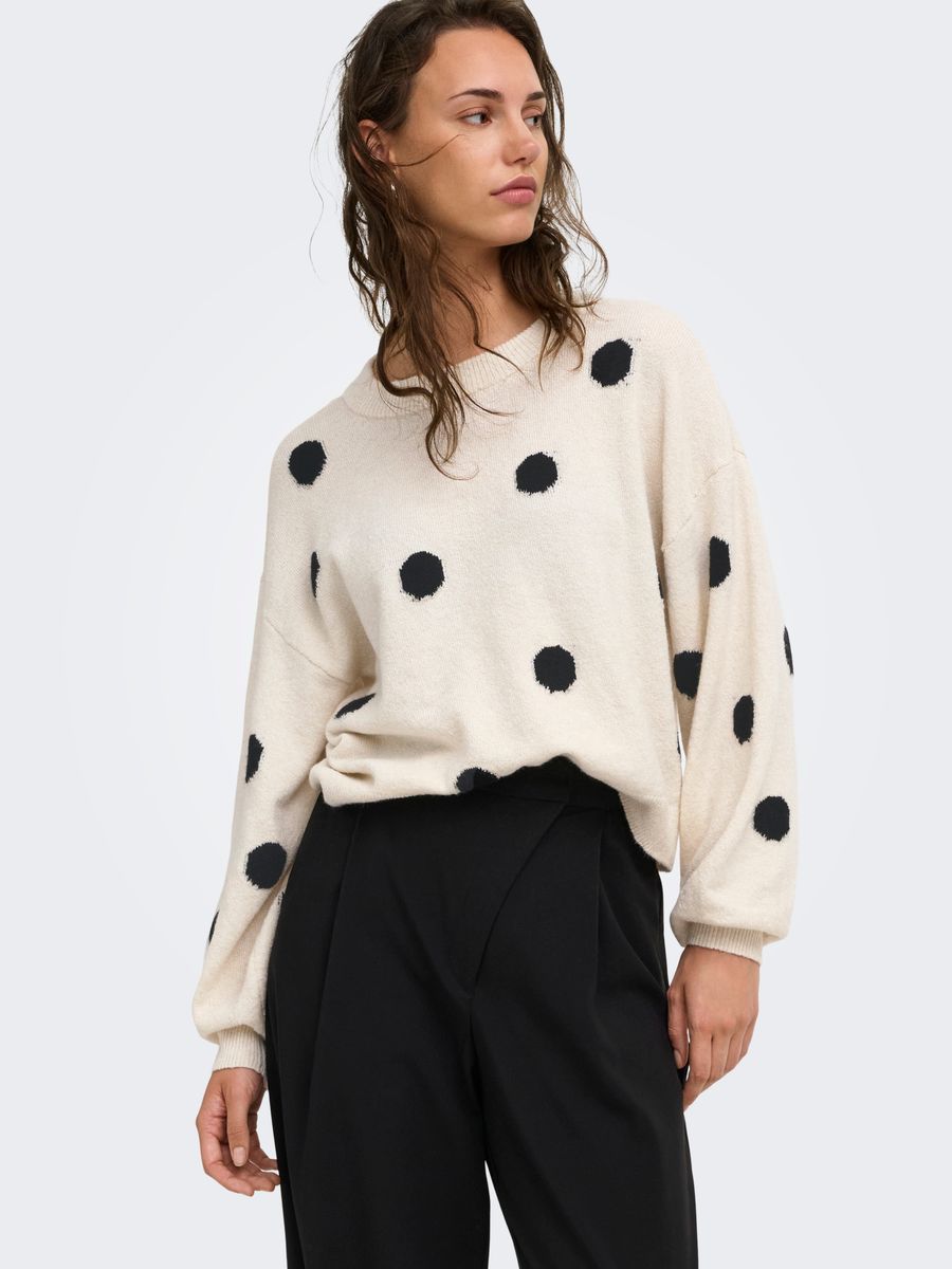 ONLRICA LS DETAIL O-NECK CC KNT