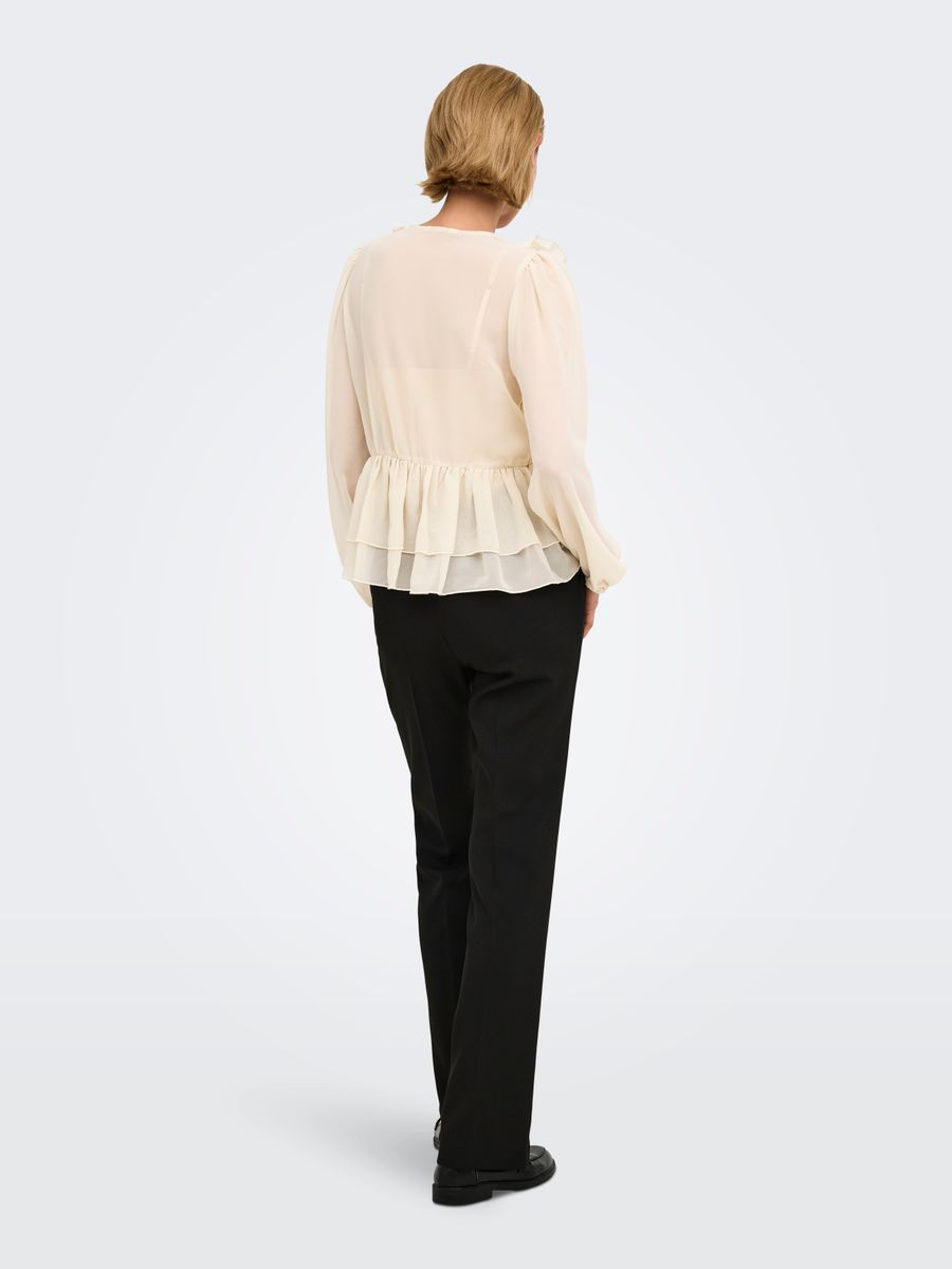 ONLSEITRE L/S FRILL TOP CC WVN
