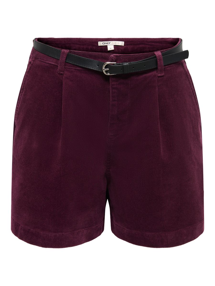 ONLZEVA HW BELT CORD SHORTS CC PNT