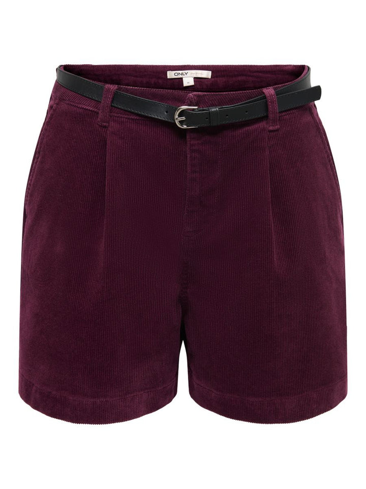 ONLZEVA HW BELT CORD SHORTS CC PNT