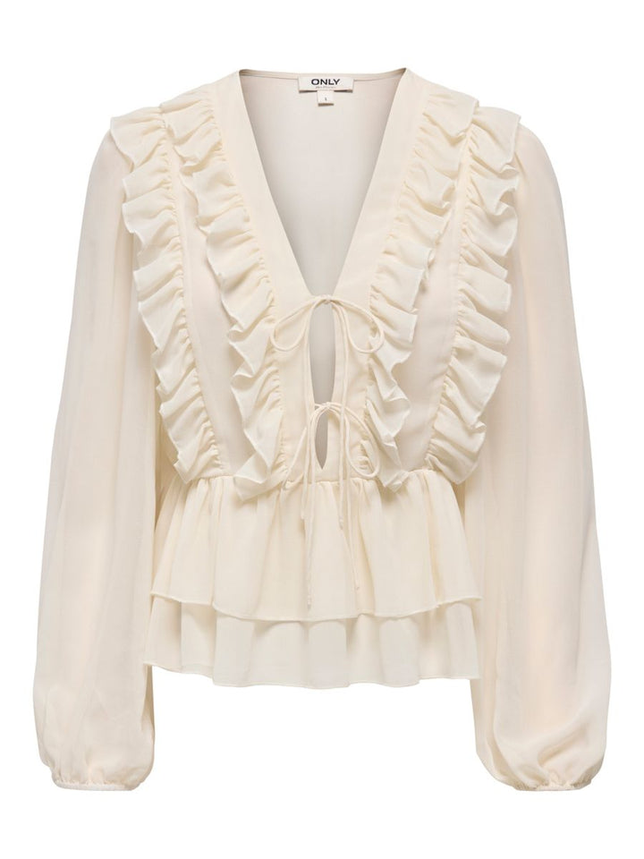 ONLSEITRE L/S FRILL TOP CC WVN
