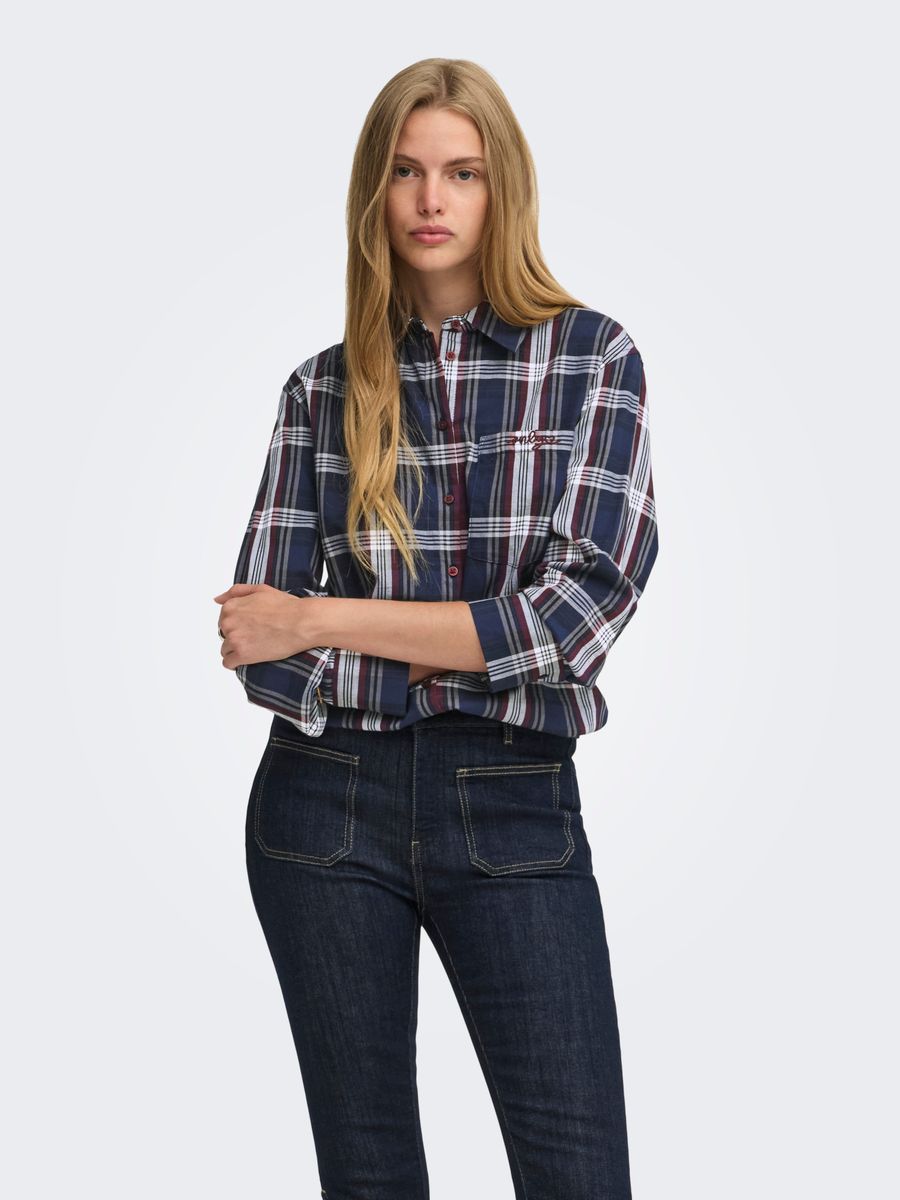 ONLSURANI L/S CHECK EMB SHIRT WVN