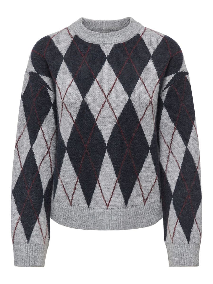 JDYBIANKA L/S ARGYLE PULLOVER KNT NOOS
