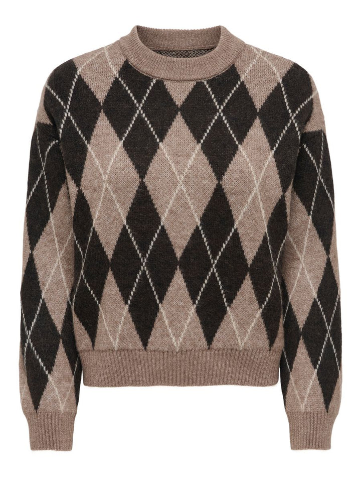 JDYBIANKA L/S ARGYLE PULLOVER KNT NOOS