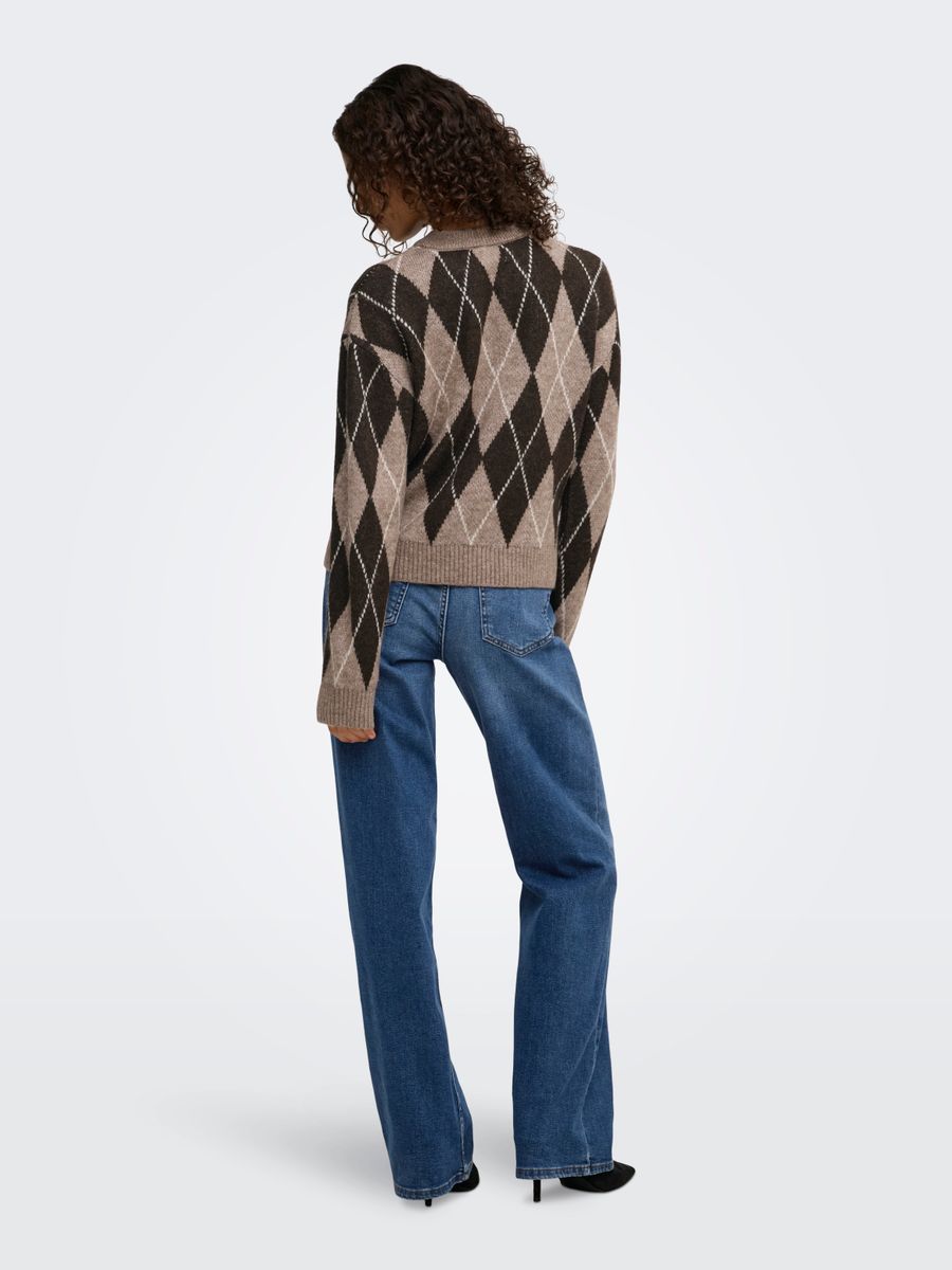 JDYBIANKA L/S ARGYLE PULLOVER KNT NOOS