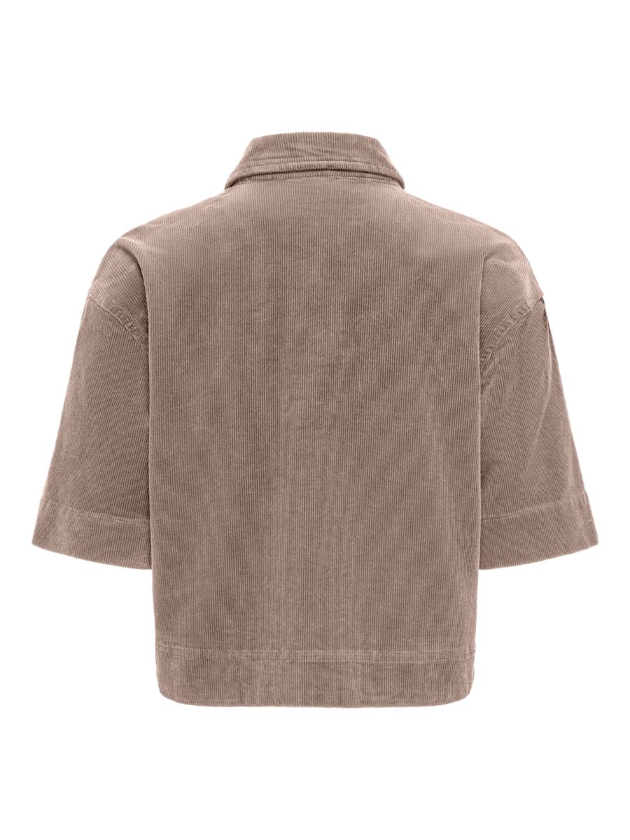 ONLCLEO-FLORA S/S CROP CORD SHIRT PNT