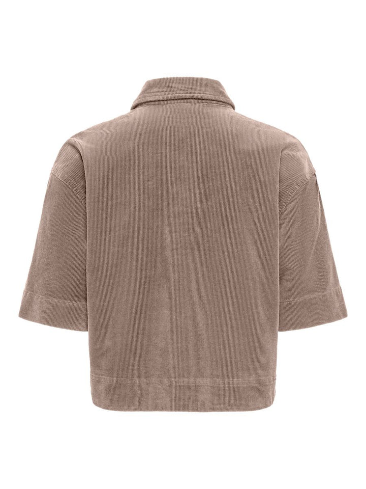 ONLCLEO-FLORA S/S CROP CORD SHIRT PNT