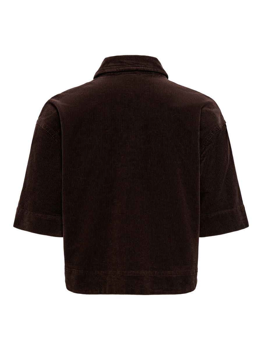 ONLCLEO-FLORA S/S CROP CORD SHIRT PNT