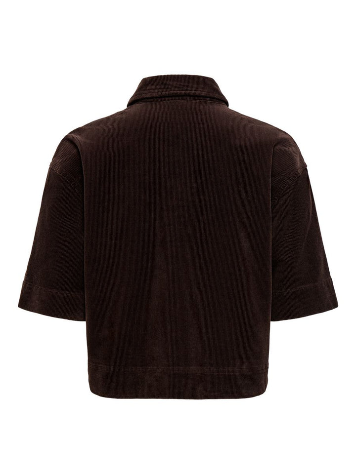 ONLCLEO-FLORA S/S CROP CORD SHIRT PNT