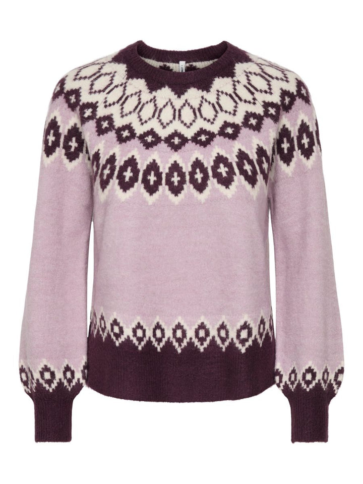 ONLRUSTY LS FAIR ISLE O-NECK BF KNT
