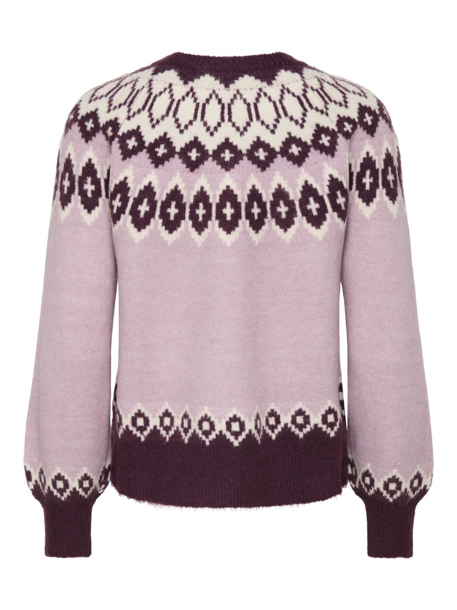 ONLRUSTY LS FAIR ISLE O-NECK BF KNT