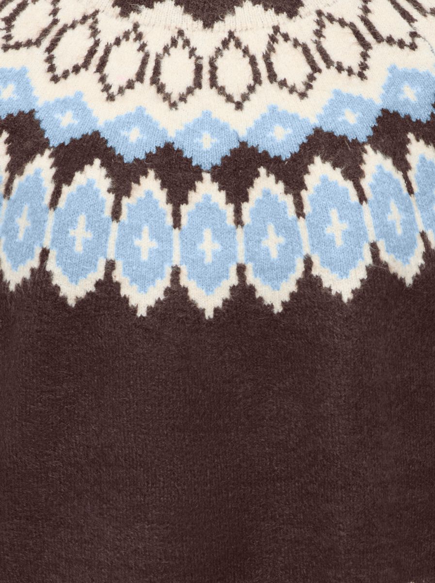 ONLRUSTY LS FAIR ISLE O-NECK BF KNT