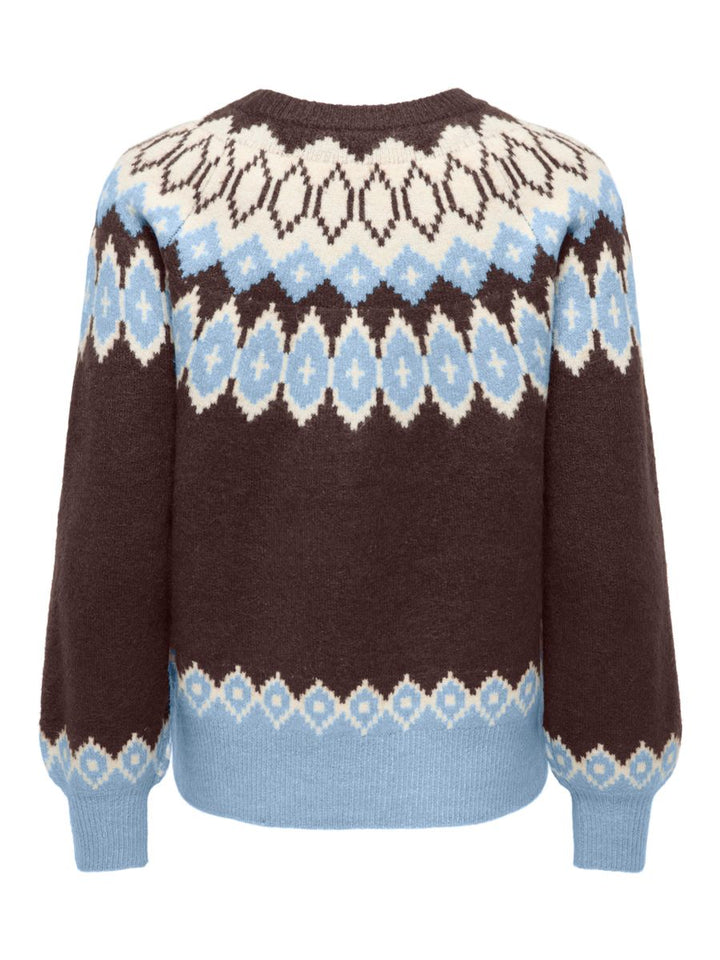 ONLRUSTY LS FAIR ISLE O-NECK BF KNT
