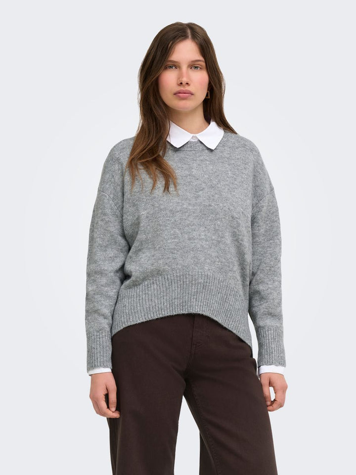 ONLALIVIA LS HIGH-LOW O-NECK KNT