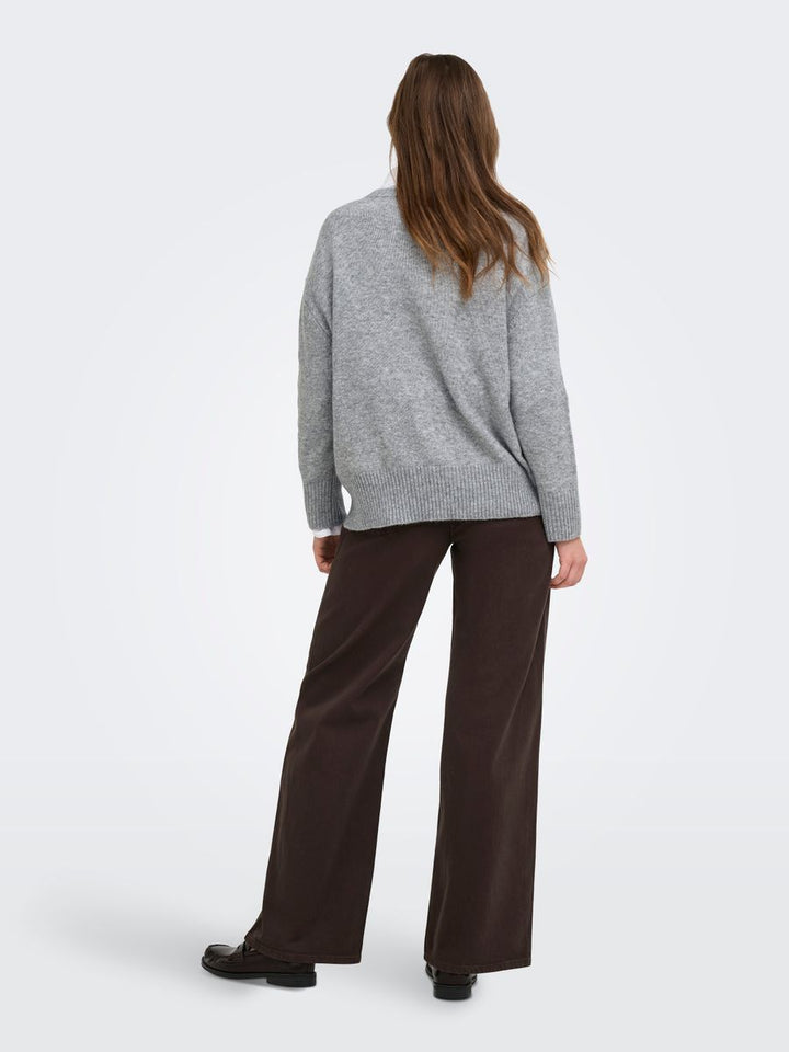 ONLALIVIA LS HIGH-LOW O-NECK KNT