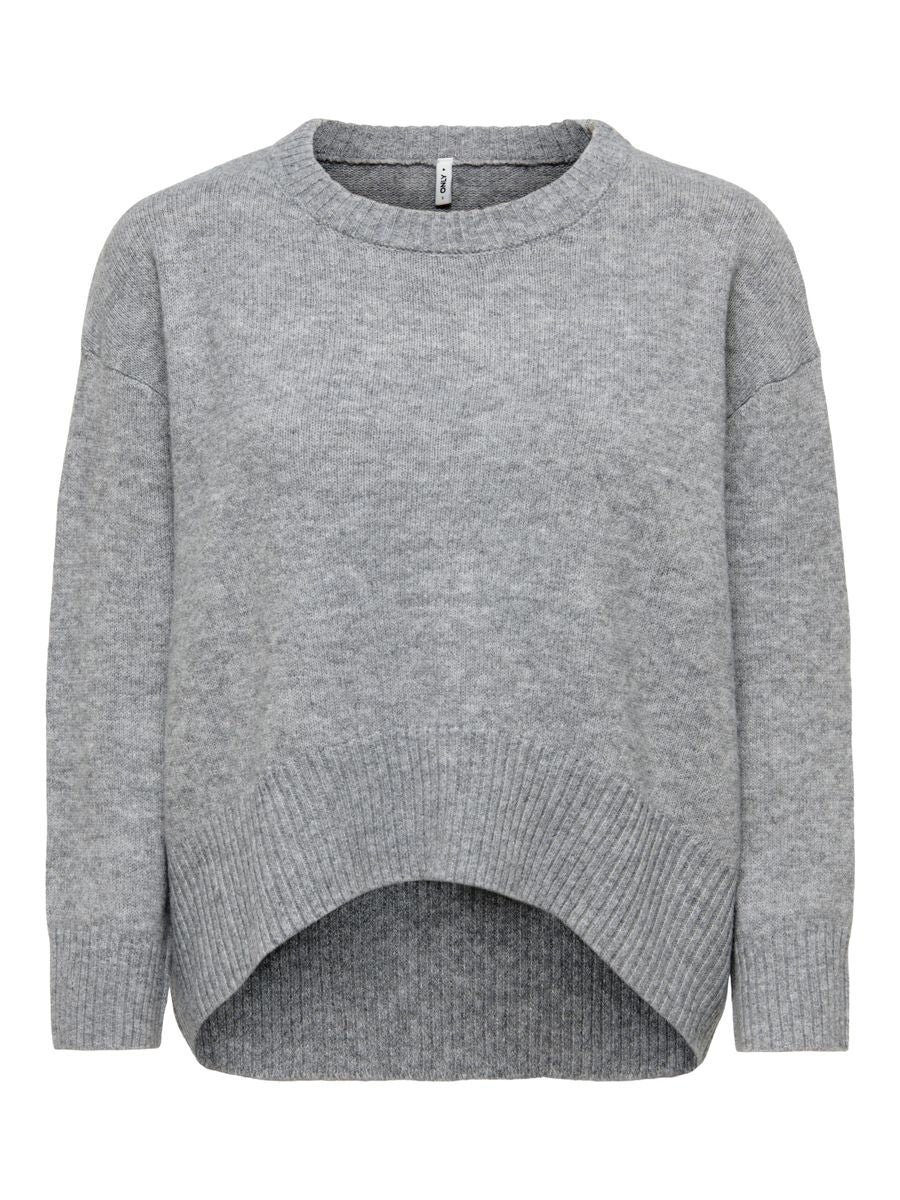 ONLALIVIA LS HIGH-LOW O-NECK KNT