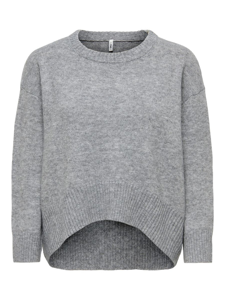 ONLALIVIA LS HIGH-LOW O-NECK KNT