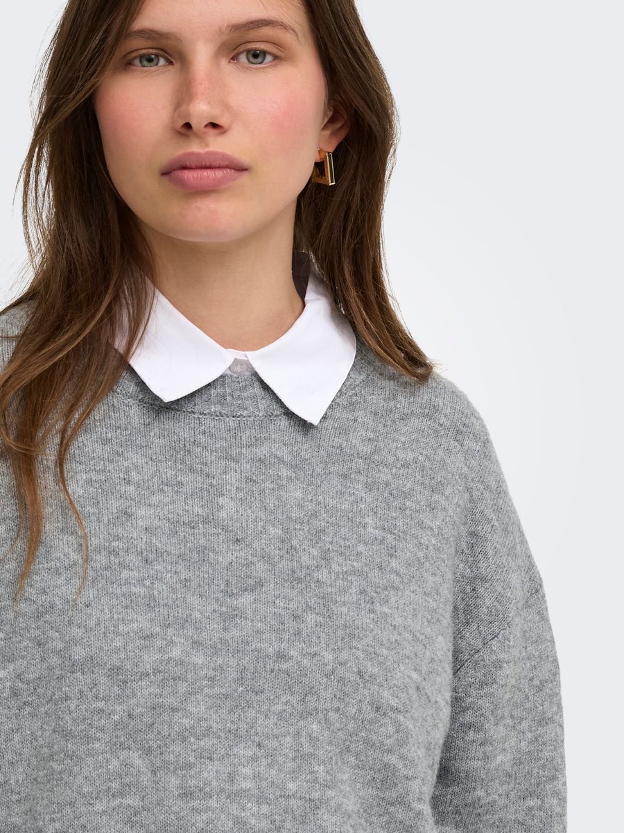 ONLALIVIA LS HIGH-LOW O-NECK KNT