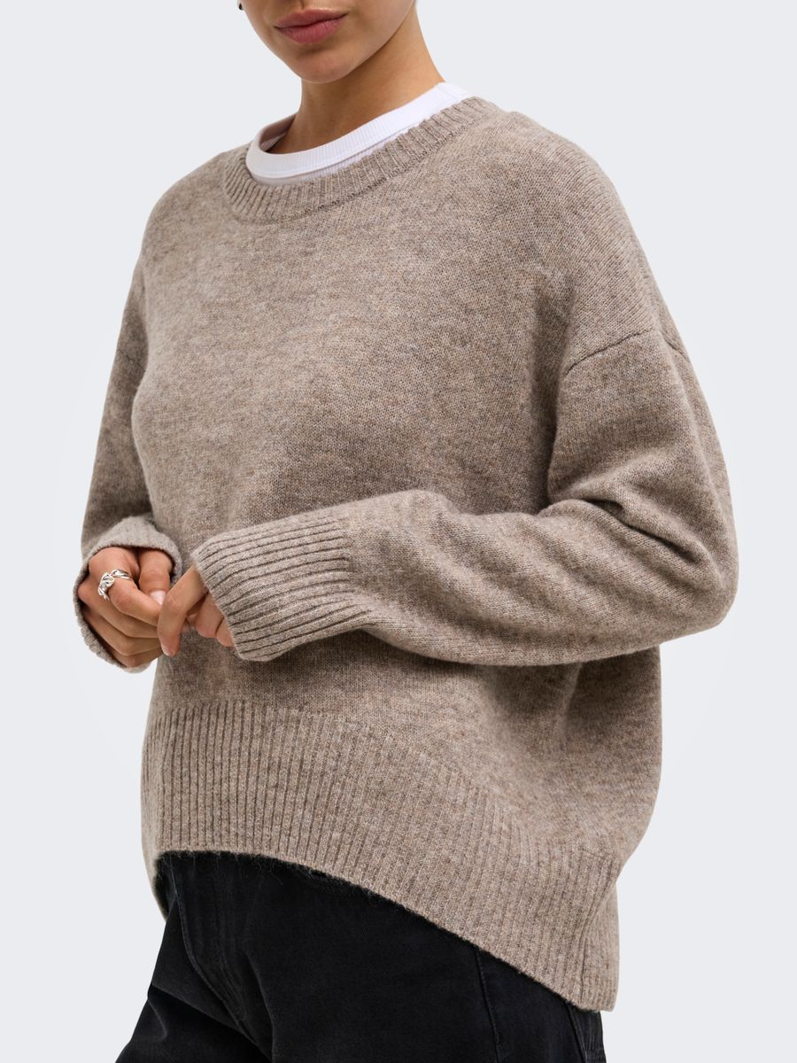 ONLALIVIA LS HIGH-LOW O-NECK KNT