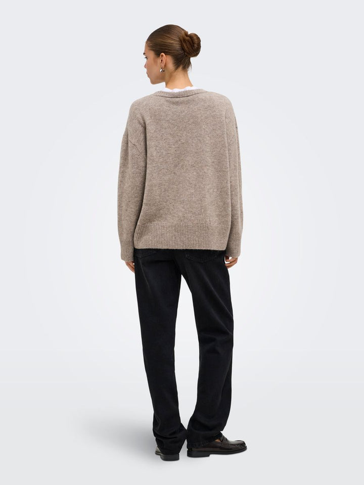 ONLALIVIA LS HIGH-LOW O-NECK KNT