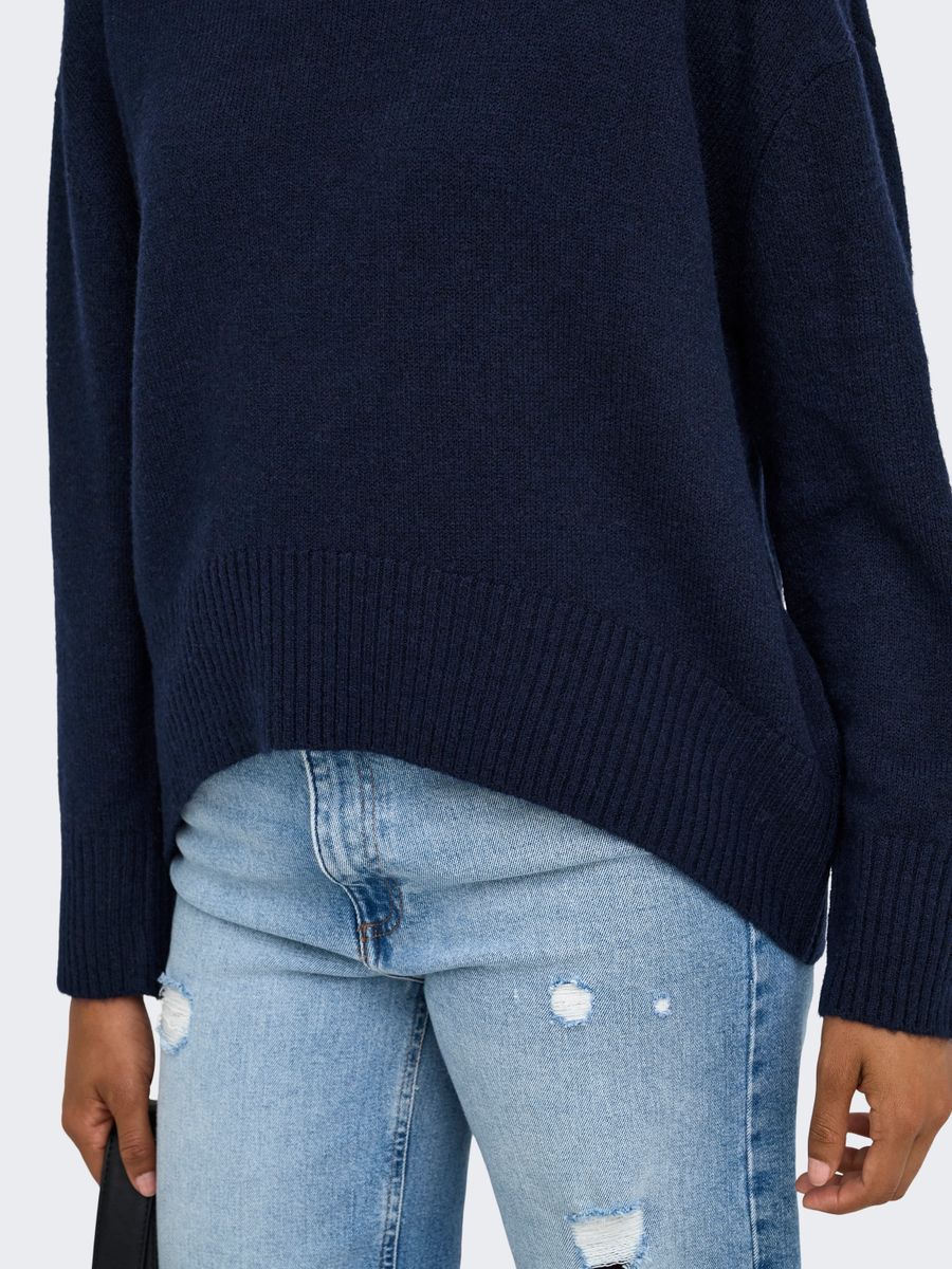 ONLALIVIA LS HIGH-LOW O-NECK KNT