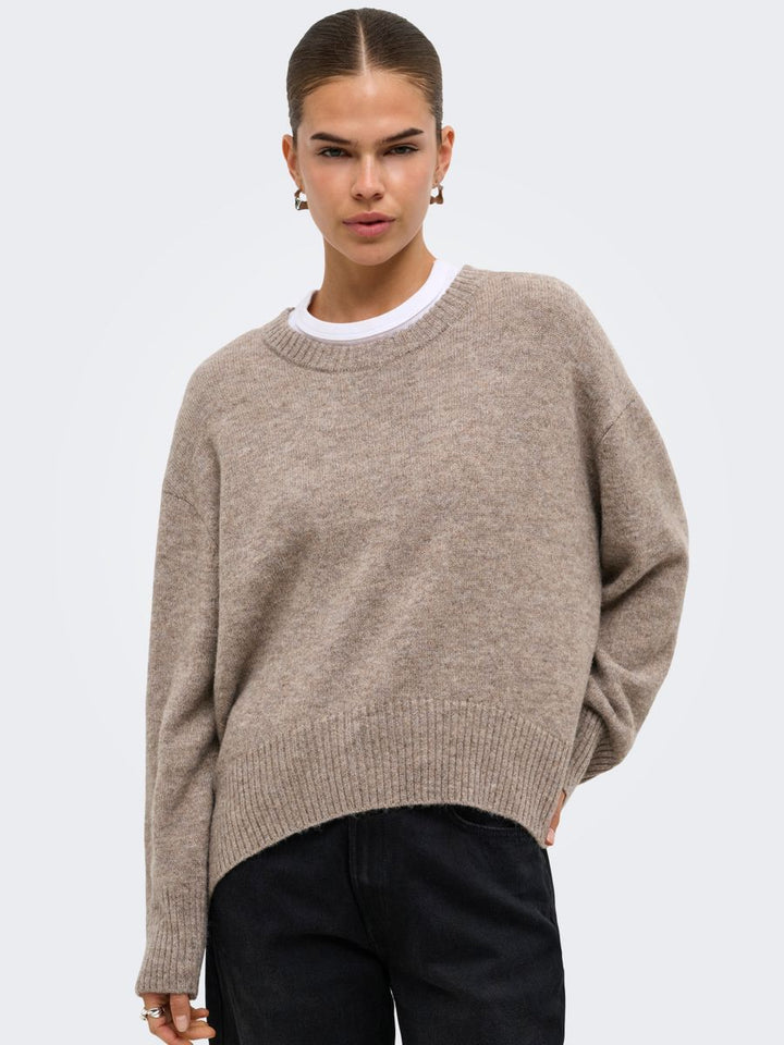 ONLALIVIA LS HIGH-LOW O-NECK KNT