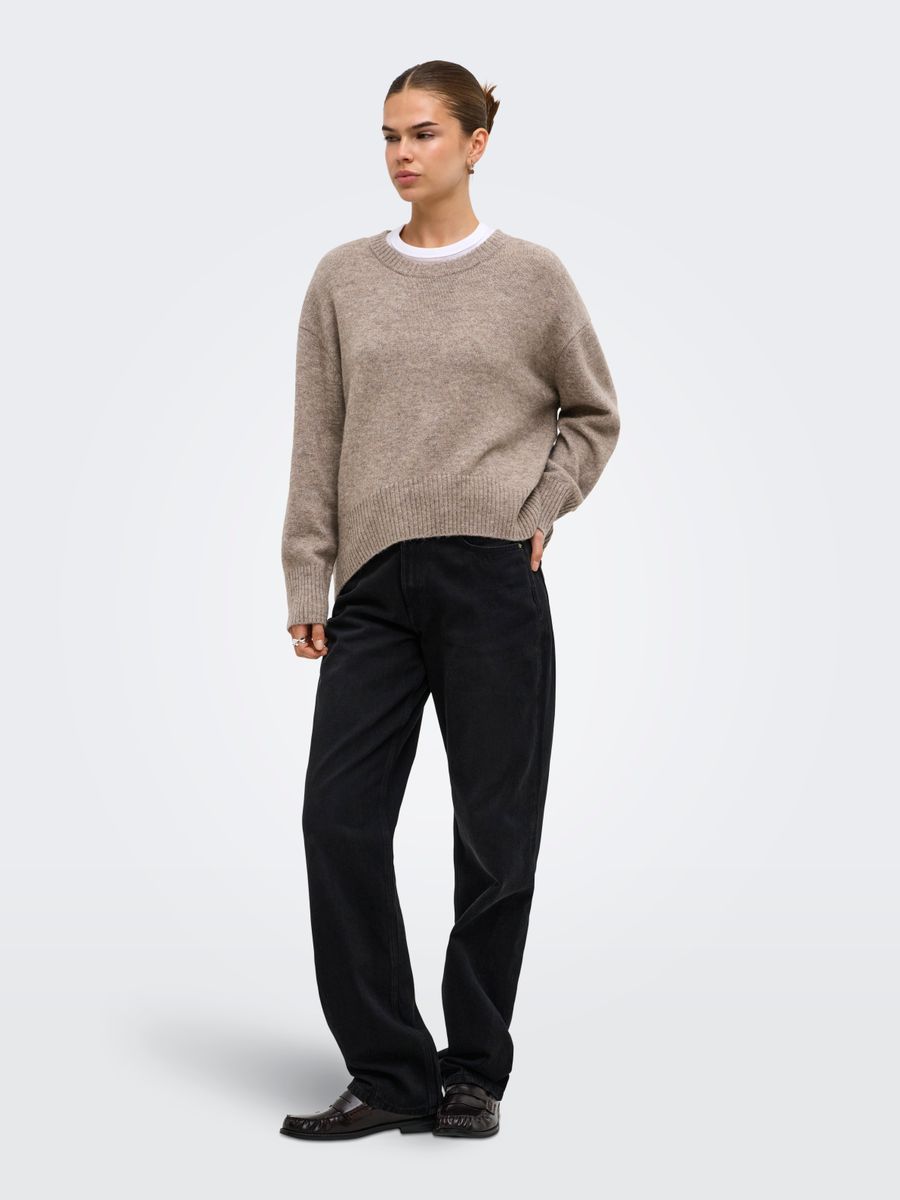 ONLALIVIA LS HIGH-LOW O-NECK KNT