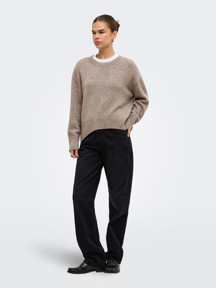 ONLALIVIA LS HIGH-LOW O-NECK KNT