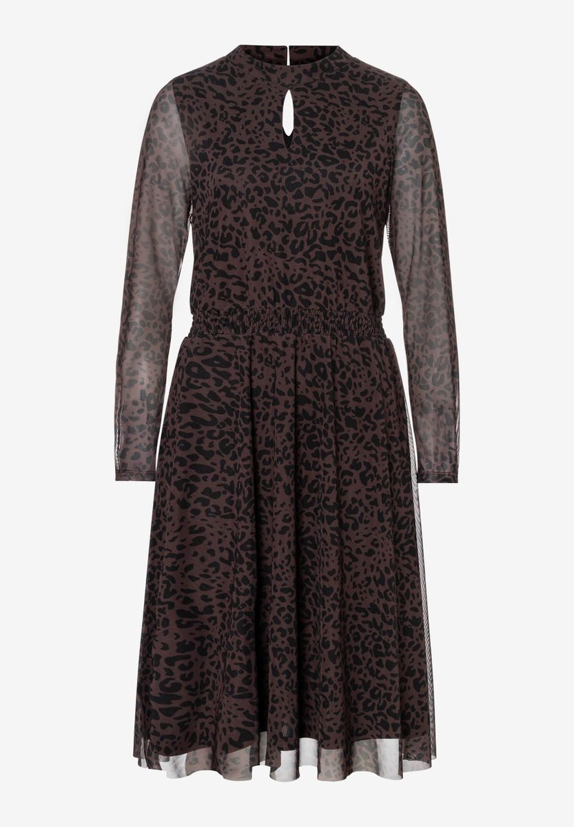 Meshkleid mit Leomuster