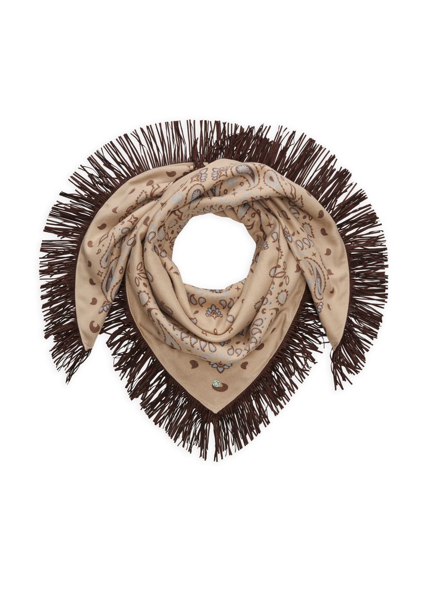 Kaschmirweiches  Bandana mit Paisleymuster und Fransen