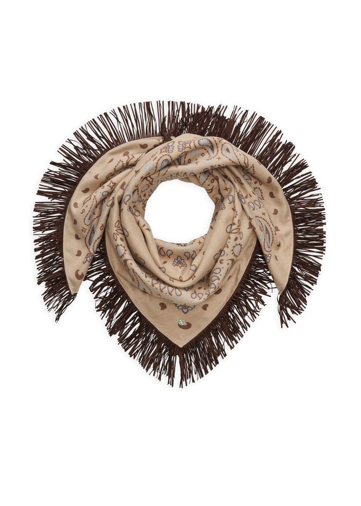 Kaschmirweiches  Bandana mit Paisleymuster und Fransen