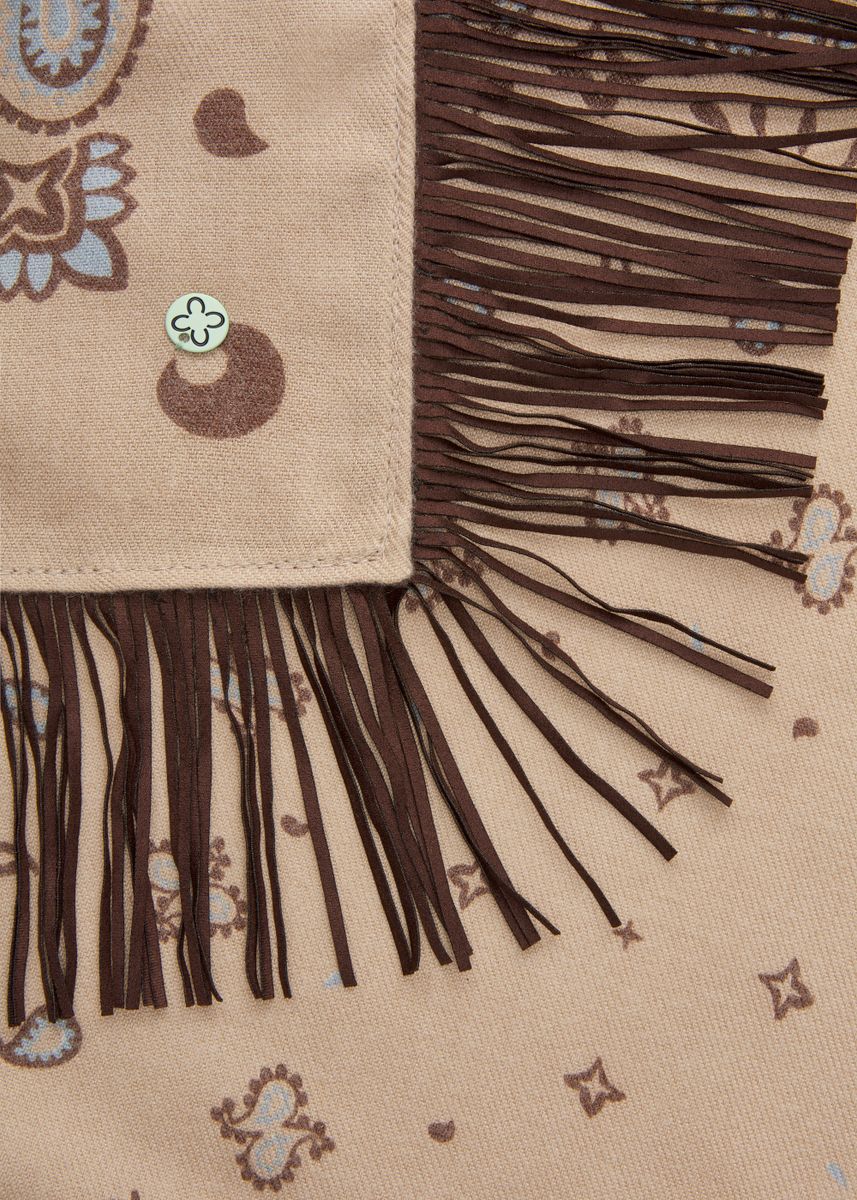 Kaschmirweiches  Bandana mit Paisleymuster und Fransen