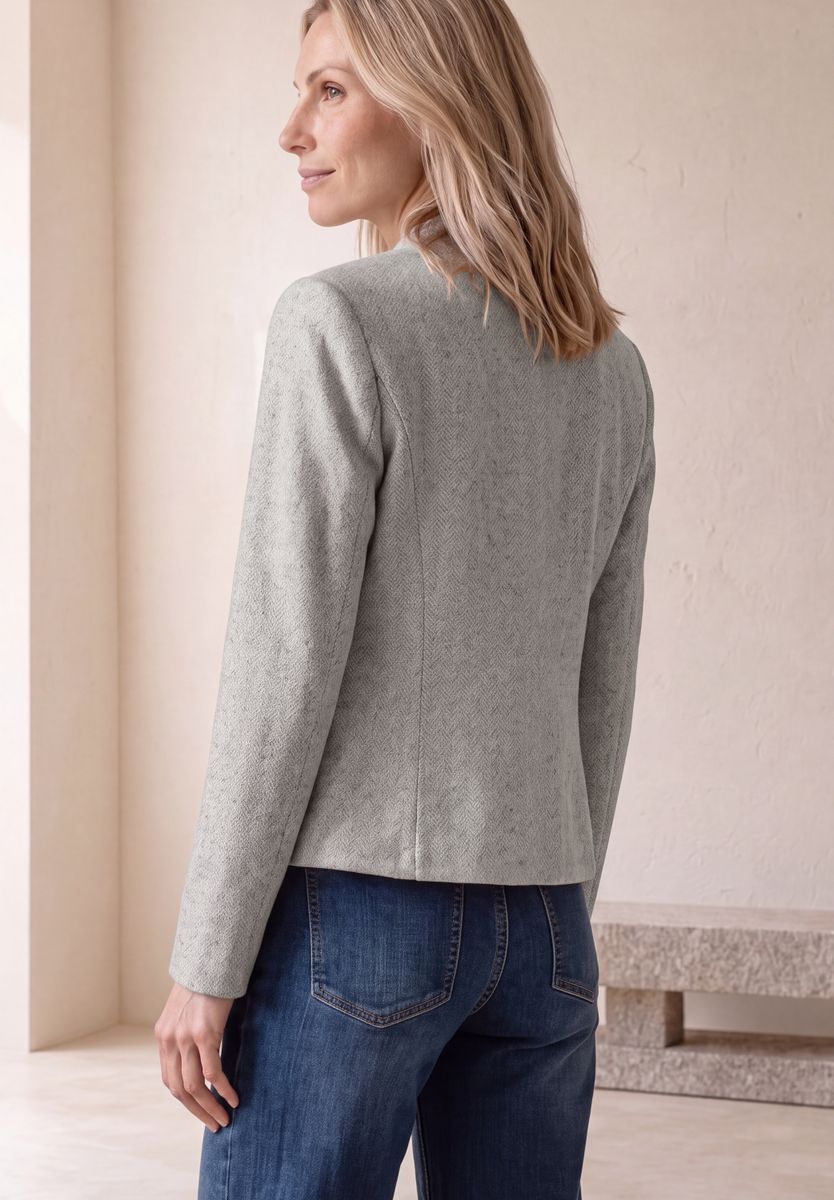 Blazer mit Herringbone-Muster