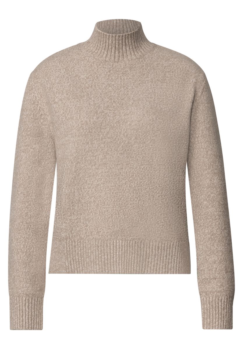 Mouliné Pullover mit Turtle Neck