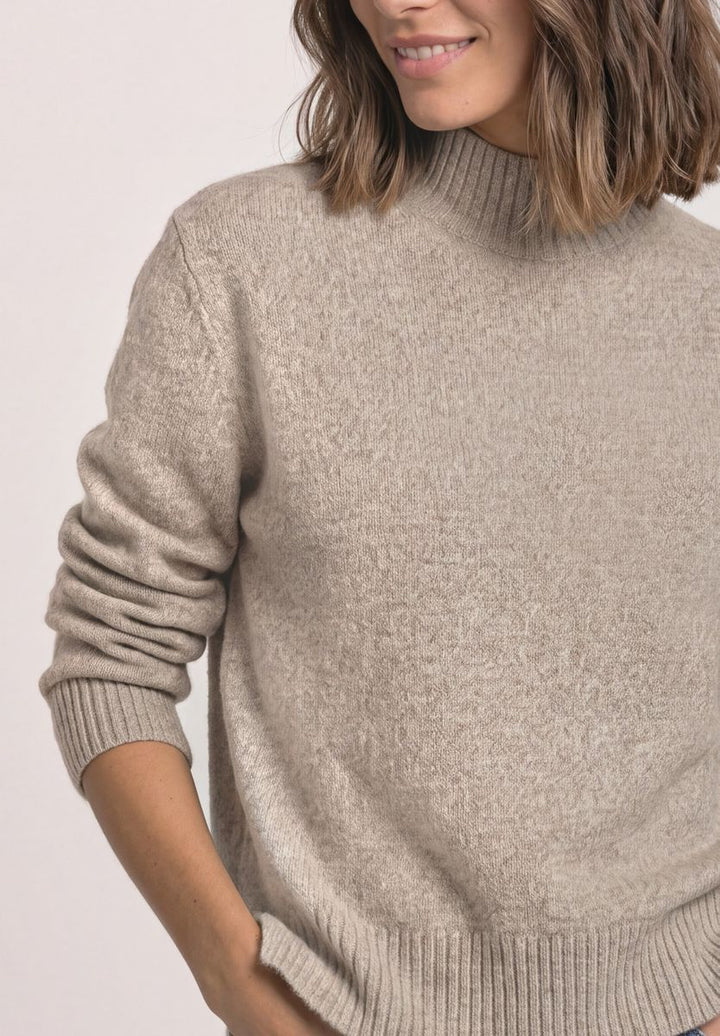 Mouliné Pullover mit Turtle Neck