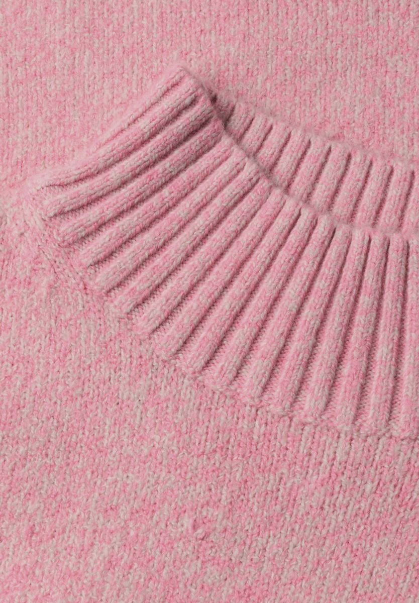 Mouliné Pullover mit Turtle Neck