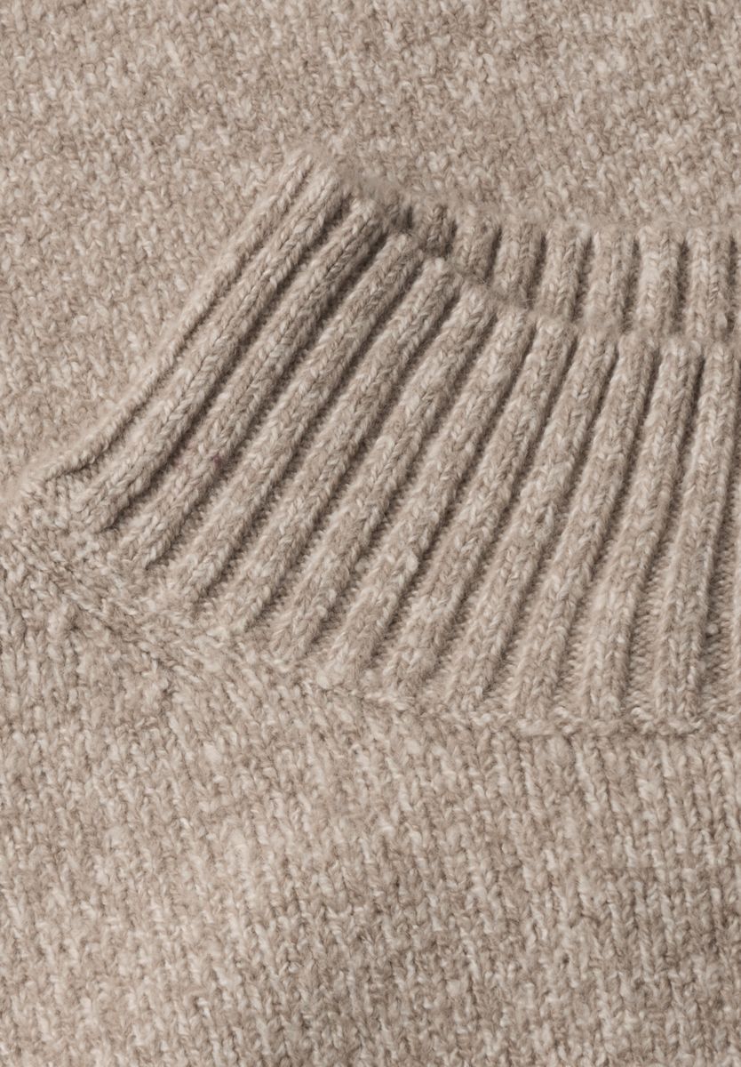 Mouliné Pullover mit Turtle Neck