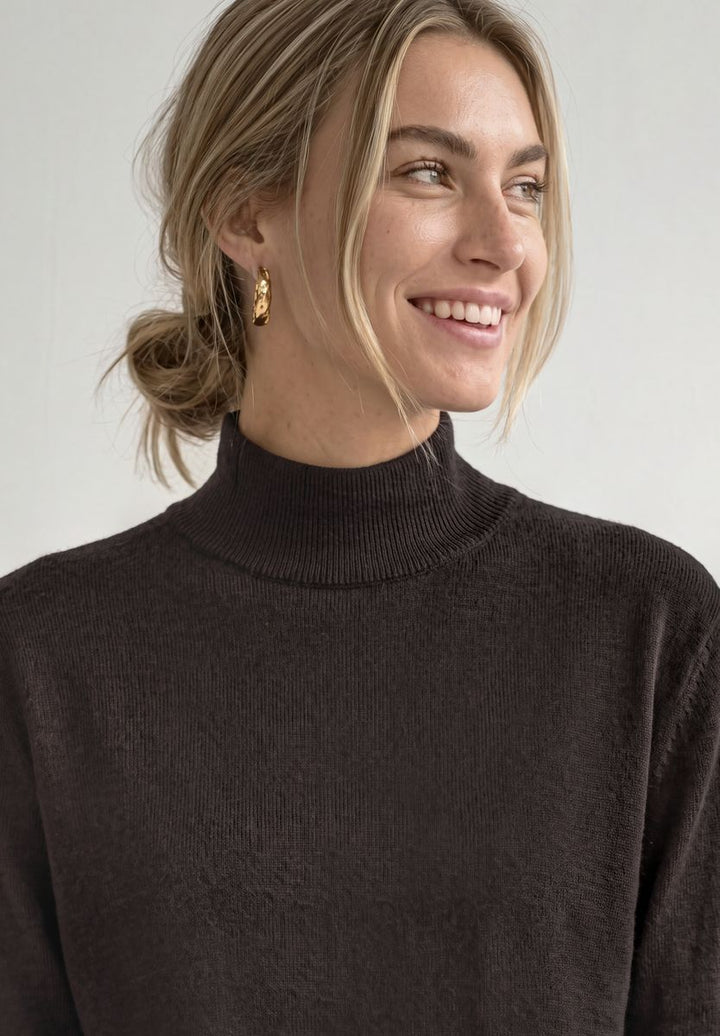 Basic Pullover mit Turtle Neck