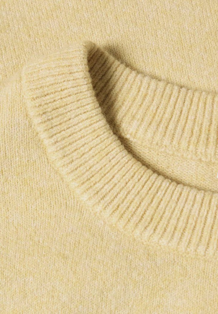 Langarm Pullover mit Rundhals und Raffung