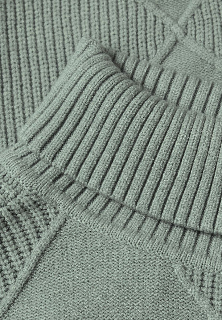 Pullover mit Rollkragen und Strukturmix